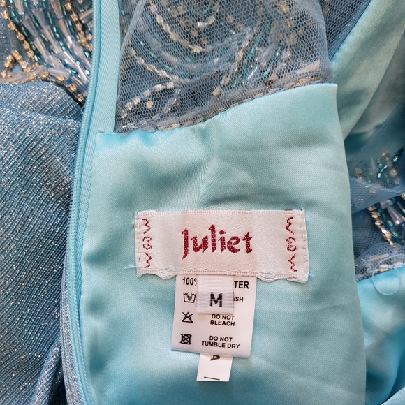 Gown size M (6) Juliet Blue shinning dress + Free shawl 💙 - Picture 8 of 12